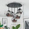 Ripoll Plafondlamp, Kogellampje Rookkleurig, 5-lichts