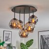Ripoll Plafondlamp, Kogellampje Rookkleurig, 5-lichts