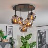Ripoll Plafondlamp, Kogellampje Rookkleurig, 5-lichts