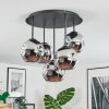 Ripoll Plafondlamp, Kogellampje Chroom, Rookkleurig, 5-lichts