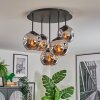 Ripoll Plafondlamp, Kogellampje Chroom, Rookkleurig, 5-lichts