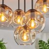 Ripoll Plafondlamp, Kogellampje Amber, Duidelijk, 5-lichts
