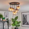 Koyoto Plafondlamp, Kogellampje 37 cm Amber, Duidelijk, Rookkleurig, 5-lichts