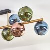 Koyoto Plafondlamp, Kogellampje Goud, Zwart, 10-lichts
