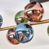 Koyoto Plafondlamp, Kogellampje Goud, Zwart, 10-lichts