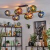 Koyoto Plafondlamp, Kogellampje Goud, Zwart, 10-lichts