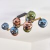 Koyoto Plafondlamp, Kogellampje Goud, Zwart, 10-lichts