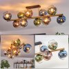 Koyoto Plafondlamp, Kogellampje Goud, Zwart, 10-lichts