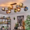 Koyoto Plafondlamp, Kogellampje Goud, Zwart, 10-lichts