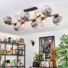 Koyoto Plafondlamp, Kogellampje Goud, Zwart, 10-lichts