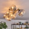 Koyoto Plafondlamp, Kogellampje Goud, Zwart, 10-lichts