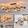 Koyoto Plafondlamp, Kogellampje Goud, Zwart, 10-lichts