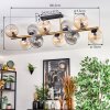 Koyoto Plafondlamp, Kogellampje Goud, Zwart, 10-lichts