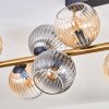 Koyoto Plafondlamp, Kogellampje Goud, Zwart, 10-lichts