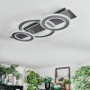 Lidor Plafondlamp LED Chroom, Zwart, 1-licht