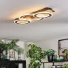 Lidor Plafondlamp LED Chroom, Zwart, 1-licht