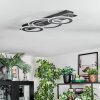 Lidor Plafondlamp LED Chroom, Zwart, 1-licht