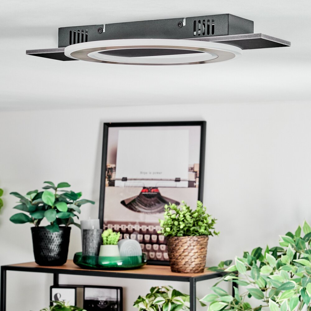 Lidor Plafondlamp LED Zwart, 1-licht