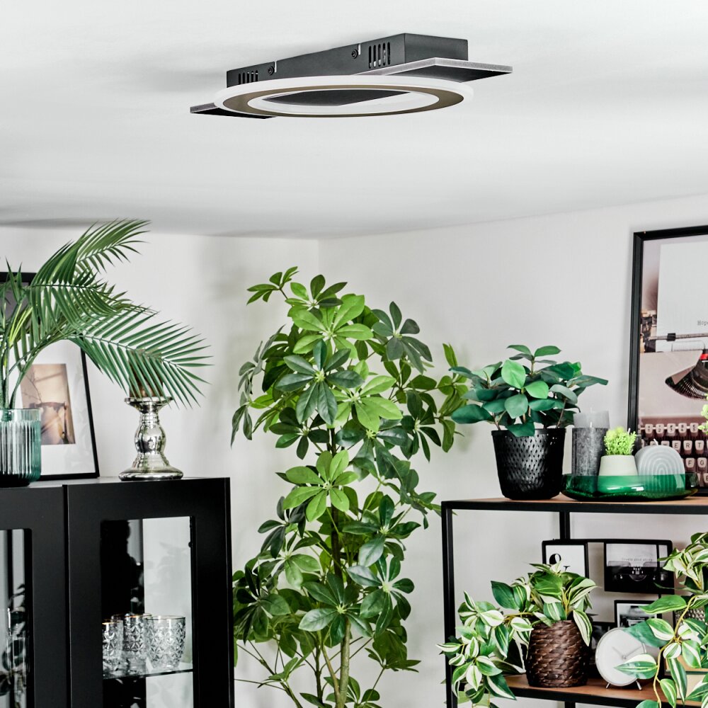 Lidor Plafondlamp LED Zwart, 1-licht