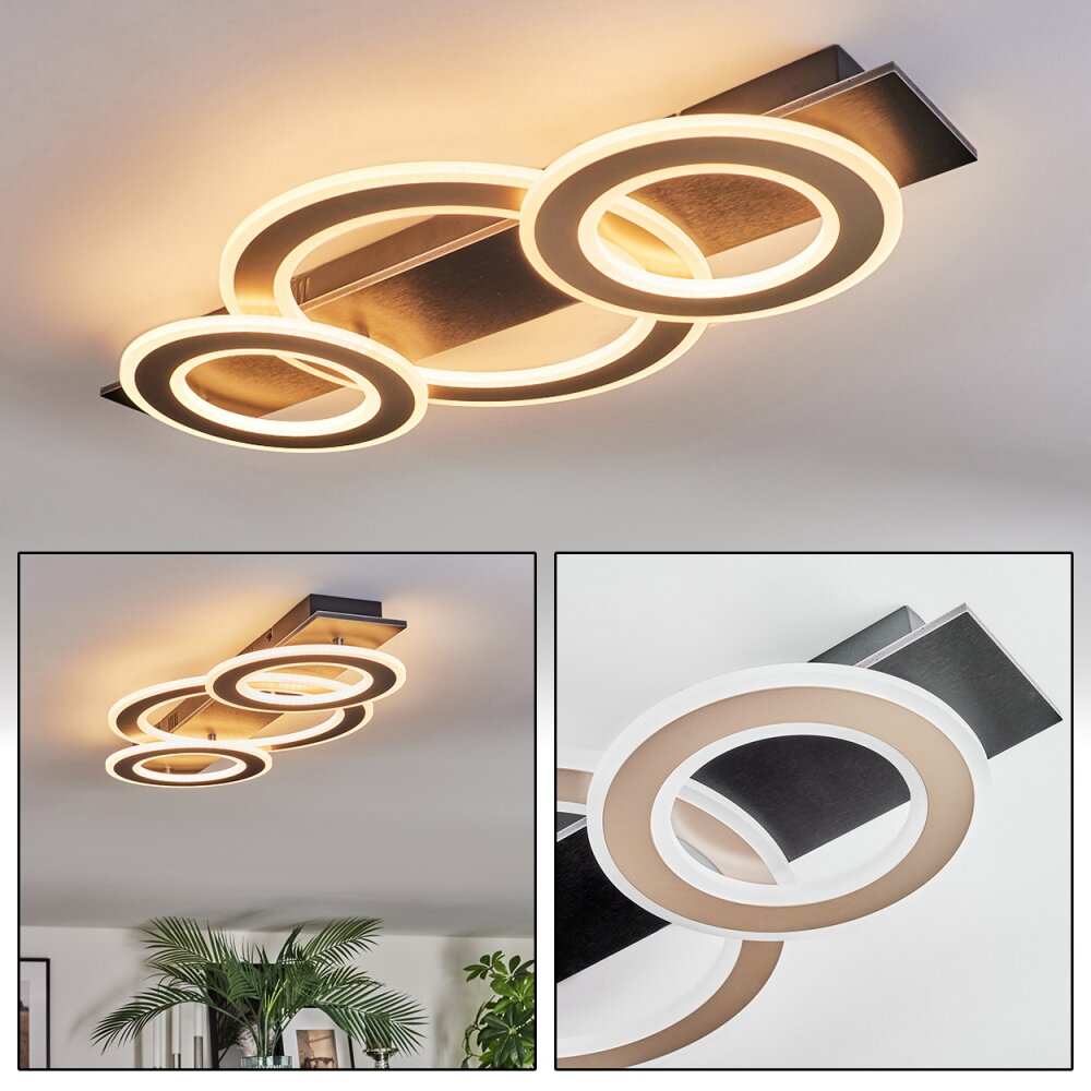 Lidor Plafondlamp LED Chroom, Zwart, 1-licht main product photo