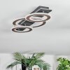 Lidor Plafondlamp LED Chroom, Zwart, 1-licht