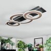 Lidor Plafondlamp LED Chroom, Zwart, 1-licht