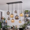 Ripoll Hanglamp, Kogellampje, Hanglamp Amber, Rookkleurig, 8-lichts