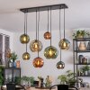 Ripoll Hanglamp, Kogellampje, Hanglamp Blauw, Groen, Koperkleurig, 8-lichts