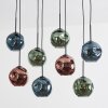 Ripoll Hanglamp, Kogellampje, Hanglamp Blauw, Groen, Koperkleurig, 8-lichts Ripoll Hanglamp, Kogellampje, Hanglamp Blauw, Groen, Koperkleurig, 8-lichts