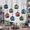 Ripoll Hanglamp, Kogellampje, Hanglamp Blauw, Groen, Koperkleurig, 8-lichts Ripoll Hanglamp, Kogellampje, Hanglamp Blauw, Groen, Koperkleurig, 8-lichts