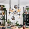 Gastor Hanglamp, Kogellampje, Hanglamp Amber, Duidelijk, Rookkleurig, 8-lichts