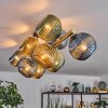 Koyoto Plafondlamp, Kogellampje Goud, Zwart, 10-lichts