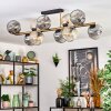 Ripoll Plafondlamp, Kogellampje Goud, Zwart, 10-lichts