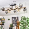 Ripoll Plafondlamp, Kogellampje Goud, Zwart, 10-lichts