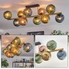 Koyoto Plafondlamp, Kogellampje Goud, Zwart, 10-lichts