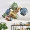 Koyoto Plafondlamp, Kogellampje Goud, Zwart, 10-lichts