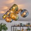 Koyoto Plafondlamp, Kogellampje Goud, Zwart, 10-lichts