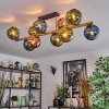 Koyoto Plafondlamp, Kogellampje Goud, Zwart, 10-lichts