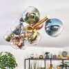 Koyoto Plafondlamp, Kogellampje Goud, Zwart, 10-lichts