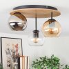 Koyoto Plafondlamp, Kogellampje 40 cm Natuurlijke kleuren, Zwart, 3-lichts