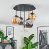 Ripoll Plafondlamp, Kogellampje Amber, Duidelijk, Rookkleurig, 5-lichts
