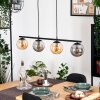 Gastor Hanglamp, Kogellampje, Hanglamp Amber, Rookkleurig, 4-lichts