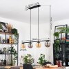 Gastor Hanglamp, Kogellampje, Hanglamp Amber, Rookkleurig, 4-lichts