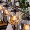 Gastor Hanglamp, Kogellampje, Hanglamp Amber, Rookkleurig, 4-lichts