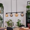 Gastor Hanglamp, Kogellampje, Hanglamp Amber, Rookkleurig, 4-lichts