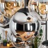 Gastor Hanglamp, Kogellampje, Hanglamp Amber, Chroom, Duidelijk, Rookkleurig, 8-lichts
