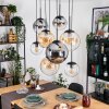 Gastor Hanglamp, Kogellampje, Hanglamp Amber, Duidelijk, Rookkleurig, 8-lichts