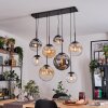 Gastor Hanglamp, Kogellampje, Hanglamp Amber, Duidelijk, Rookkleurig, 8-lichts