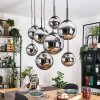 Gastor Hanglamp, Kogellampje, Hanglamp Chroom, Rookkleurig, 8-lichts