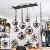 Gastor Hanglamp, Kogellampje, Hanglamp Chroom, Rookkleurig, 8-lichts